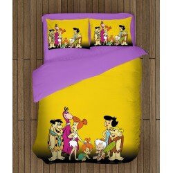 3D детски чаршафи със завивка Семейство Флинтстоун - The Flintstones