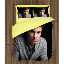 Фенско спално бельо със завивка Шон Мендес - Shawn Mendes Black