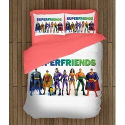 3D детско спално бельо Супер приятели - Super Friends