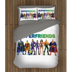 3D детско спално бельо Супер приятели - Super Friends