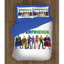 3D детско спално бельо Супер приятели - Super Friends