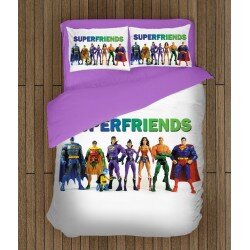 3D детско спално бельо Супер приятели - Super Friends