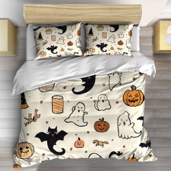 Есенно спално бельо Весел Хелоуин - Happy Halloween