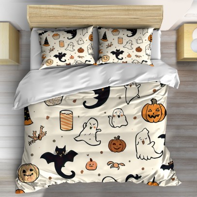 Есенно спално бельо Весел Хелоуин - Happy Halloween