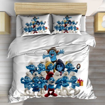 Спално бельо The Happy Smurfs - Щастливи Смърфове