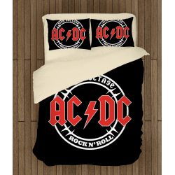 Рокерско спално бельо със завивка AC/DC Rock n' Roll