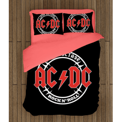 Рокерско спално бельо със завивка AC/DC Rock n' Roll