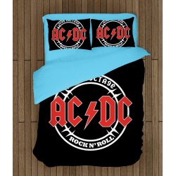 Рокерско спално бельо със завивка AC/DC Rock n' Roll