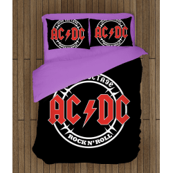 Рокерско спално бельо със завивка AC/DC Rock n' Roll